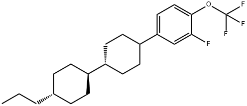 [反式(反式)]-2-氟-4-(4'-丙基[1,1'-联环己烷]-4-基)-1-(三氟甲氧基)苯 结构式