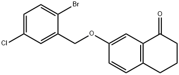 7-[(2-溴-5-氯苯基)甲氧基]-3,4-二氢-1(2H)-萘酮 结构式