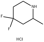 4,4-Difluoro-2-Methyl-piperidine hydrochloride 结构式