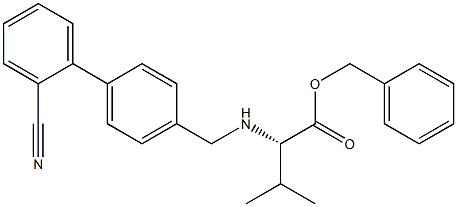 N-[(2'-氰基联苯-4-基)甲基]-L-缬氨酸苄酯 结构式