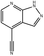 1H-pyrazolo[3,4-b]pyridine-4-carbonitrile 结构式