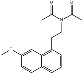 N-acetyl-N-(2-(7-Methoxynaphthalen-1-yl)ethyl)acetaMide 结构式
