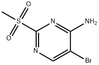 5-溴-2-(甲基磺酰基)嘧啶-4-胺 结构式