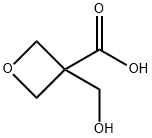 3-(羟甲基)氧杂环丁烷-3-甲酸 结构式