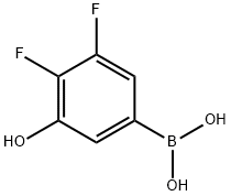 3,4-Difluoro-5-hydroxyphenylboronic acid 结构式