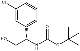 (S)-N-BOC-间氯苯甘氨醇 结构式