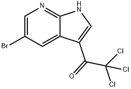 1-(5-溴-1H-吡咯并[2,3-B]吡啶-3-基)-2,2,2-三氯乙酮 结构式