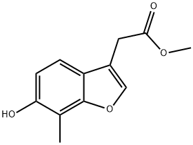 2-(6-羟基-7-甲基苯并呋喃-3-基)乙酸甲酯 结构式