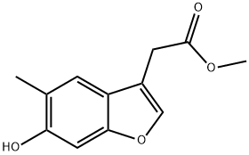 2-(6-羟基-5-甲基苯并呋喃-3-基)乙酸甲酯 结构式