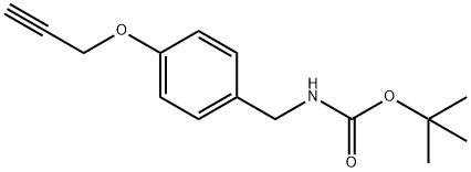 4-(丙-2-炔-1-基氧基)苄基氨基甲酸叔丁酯 结构式