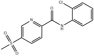 N-(2-氯苯基)-5-(甲磺酰基)-2-吡啶甲酰胺 结构式