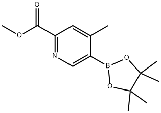 Methyl 4-Methyl-5-(4,4,5,5-tetraMethyl-1,3,2-dioxaborolan-2-yl)pyridine-2-carboxylate 结构式