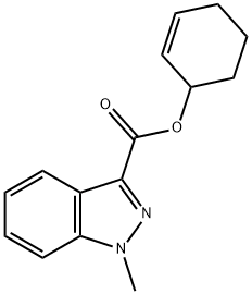 1H-Indazole-3-carboxylic acid, 1-Methyl-, 2-cyclohexen-1-yl ester 结构式