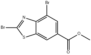 2,4-二溴苯并[D]噻唑-6-甲酸甲酯 结构式