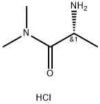 (R)-2-氨基-N,N-二甲基-丙酰胺盐酸盐 结构式