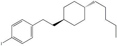 1-碘-4-[2-(反式-4-戊基环己基)乙基]苯 结构式