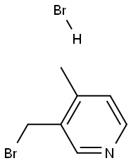 3-(溴甲基)-4-甲基吡啶氢溴酸盐 结构式