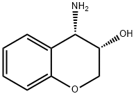 2H-1-Benzopyran-3-ol, 4-aMino-3,4-dihydro-, (3S,4S)- 结构式