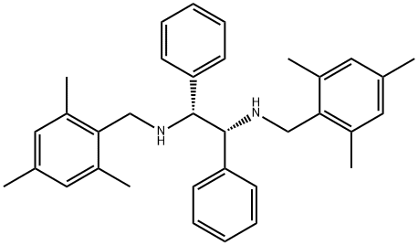 1R,2R-N,N'-bis((2,4,6-triMethylphenyl)Methyl)-1,2-diphenyl-1,2-EthanediaMine 结构式