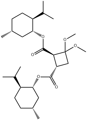 (1S,2R)-3,3-Dimethoxy-1,2-cyclobutanedicarboxylic Acid Di-L-Menthyl Ester 结构式