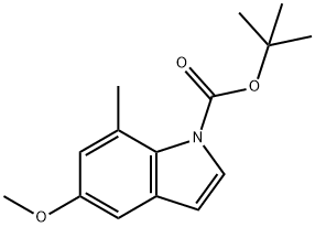 N-BOC-5-甲氧基-7-甲基吲哚 结构式