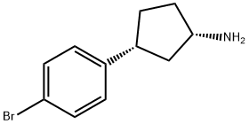 (1S,3R)-3-(4-BroMophenyl)cyclopentanaMine 结构式