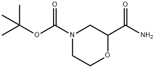 2-(氨基羰基)-4-吗啉羧酸叔丁酯 结构式