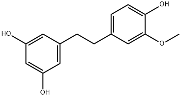 5-[2-(4-羟基-3-甲氧基苯基)乙基]-1,3-苯二酚 结构式