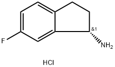 (1S)-6-氟-2,3-二氢-1H-茚满-1-胺盐酸盐 结构式