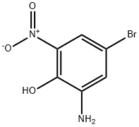 2-氨基-4-溴-6-硝基苯酚 结构式