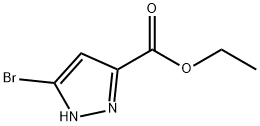5-溴-1H-吡唑-3-甲酸乙酯 结构式