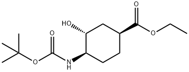 Ethyl (1S,3R,4R)4{[(tertbutoxy)carbonyl]aMino}3hydroxycyclohexane1carboxylate 结构式