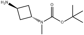 tert-Butyl N-(trans-3-aMinocyclobutyl)-N-MethylcarbaMate 结构式
