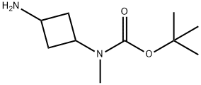 tert-Butyl N-(3-aMinocyclobutyl)-N-MethylcarbaMate 结构式