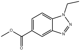 Methyl 1-ethylbenzotriazole-5-carboxylate 结构式