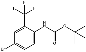 叔丁基 N-4-溴-2-(三氟甲基)苯氨基甲酸酯 结构式