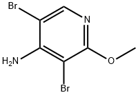 3,5-二溴-2-甲氧基吡啶-4-胺 结构式