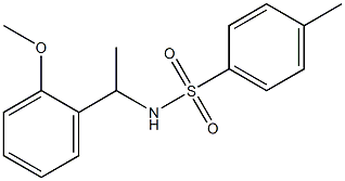 N-(1-(2- 甲氧基苯基)乙基)-4-甲基苯磺酰胺 结构式