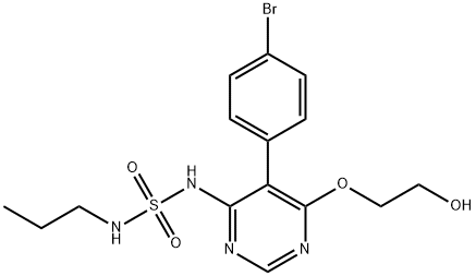 N-[5-(4-溴苯基)-6-(2-羟基乙氧基)-4-嘧啶基]-N'-丙基氨基磺酰胺 结构式