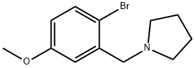 1-(2-溴-5-甲氧苄基)吡咯烷 结构式