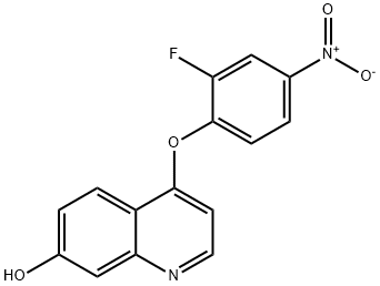 7-羟基-4-(2-氟-4-硝基苯氧基)喹啉 结构式