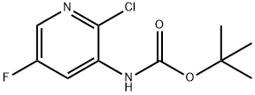 (2-氯-5-氟吡啶-3-基)氨基甲酸叔丁酯 结构式