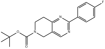 2-(4-氟苯基)-7,8-二氢吡啶并[4,3-D]嘧啶-6(5H)-羧酸 结构式