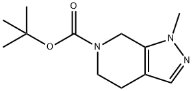 1-甲基-1,4,5,7-四氢-吡唑并[3,4-C]吡啶-6-羧酸叔-丁基酯 结构式