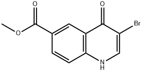 3-溴-4-氧代-1,4-二氢喹啉-6-甲酸甲酯 结构式