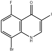 8-BroMo-5-fluoro-3-iodoquinolin-4(1H)-one 结构式