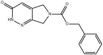 3-氧代-5,7-二氢-2H-吡咯并[3,4-C]哒嗪-6(3H)-羧酸苄酯 结构式