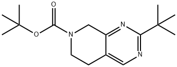 2-(叔丁基)-5,8-二氢吡啶并[3,4-D]嘧啶-7(6H)-羧酸叔丁酯 结构式