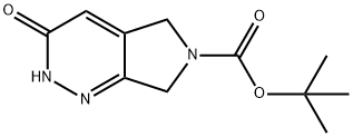 3-氧代-5,7-二氢-2H-吡咯并[3,4-C]哒嗪-6(3H)-羧酸叔丁酯 结构式