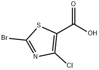 2-溴-4-氯噻唑-5-羧酸 结构式